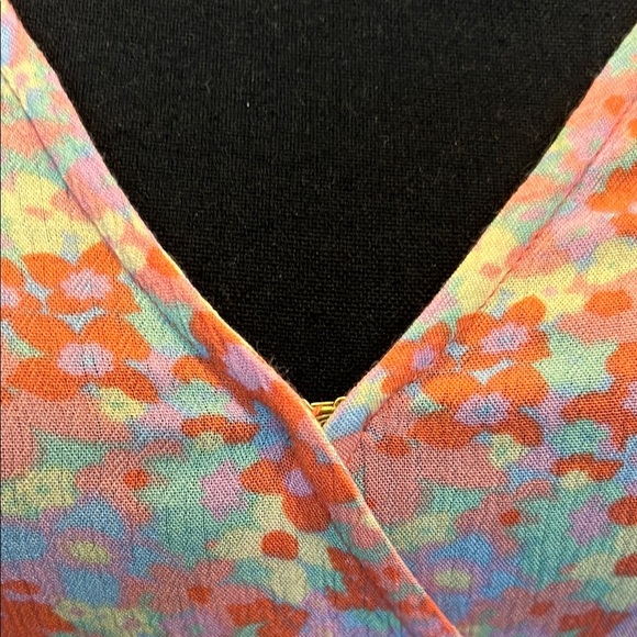 Billabong Floral Midi Wrap Dress - Pink and Blue - Picture 3 of 8